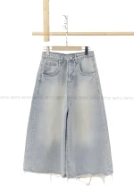 شلوارک جین واید قد 80کد1004174