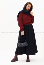 بلوز بافت یقه شل کد1004230