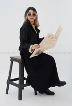 ترنچ کت جلو دکمه کد1004370