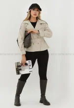 ترنچ کت جلو دکمه کد1004370