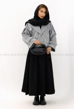 ترنچ کت فوتر راه راه کد1004340