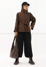 ترنچ کت یقه ایستاده سانتانا @کد1004337