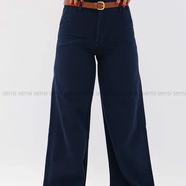 شلوار جین وایدکمربندی@کد1004233