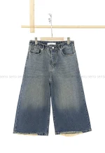 شلوارک جین واید فول بگ کد1004238