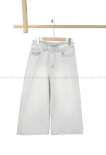 شلوارک جین واید قد 83کد1004210