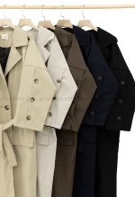 بارانی بلند دوجیب آستر دار@کد1004629