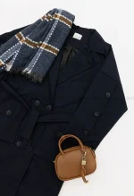 بارانی بلند دوجیب آستر دار@کد1004629