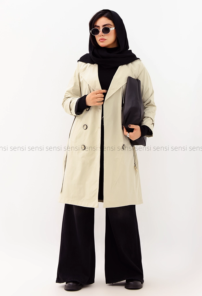 بارانی بلند6دکمه آستر دار @@کد1004760