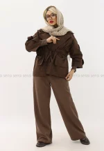 بارانی کمرکش کتان کد1004289