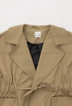 بارانی کمرکش کتان کد1004289