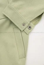 بامبر کتان کج راه جلو زیپ کد1004649