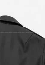 بایکر کوتاه چرم آستر دارکد1004319