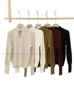 بلوز بافت آستین فینگری کد1004587