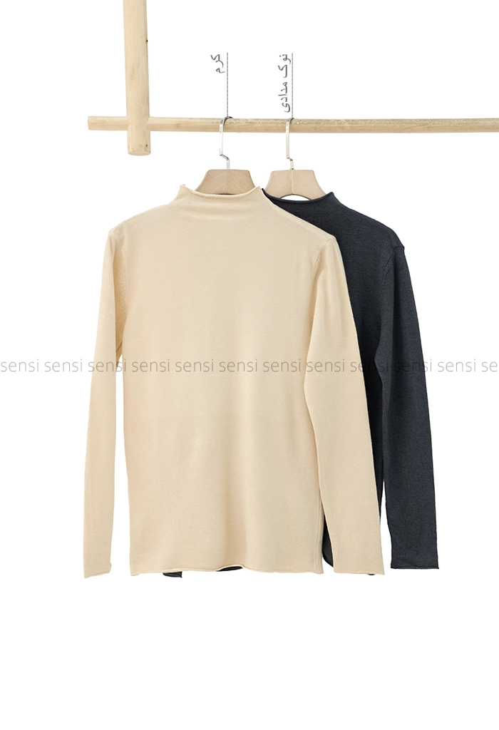 بلوز بافت یقه 3سانت کد1004617