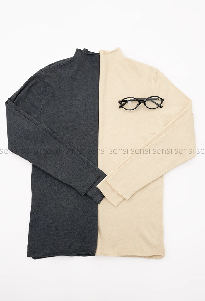 بلوز بافت یقه 3سانت کد1004617