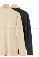 بلوز بافت یقه 3سانت کد1004617