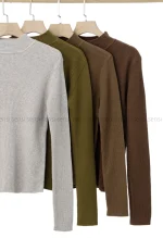 بلوز بافت یقه 5سانت کد1004583