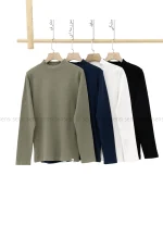 بلوز کبریتی یقه 5سانت کد100442