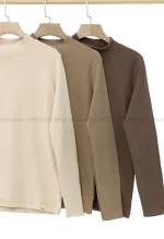 بلوز کبریتی یقه 5سانت کد100442