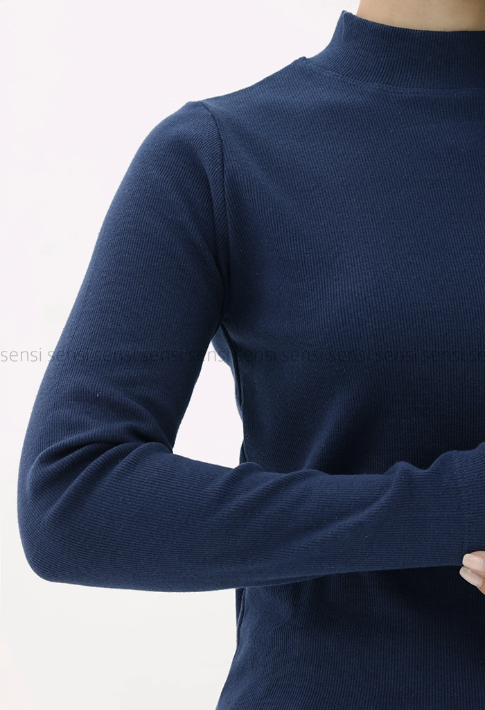 بلوز کبریتی یقه 5سانت کد100442