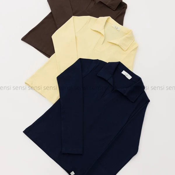 بلوز کبریتی یقه دار کد1004523