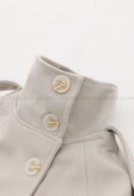 ترنچ کت یقه ایستاده فوتر@کد1004636