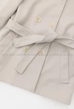 ترنچ کت یقه ایستاده فوتر@کد1004636