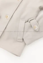 ترنچ کت یقه ایستاده فوتر@کد1004636