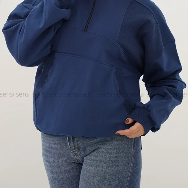 دورس نیم زیپ یقه کبریتی کد1004529