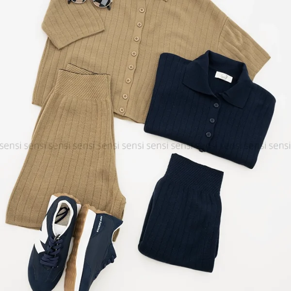 ست بلوز شلوارک بافت کد1004521