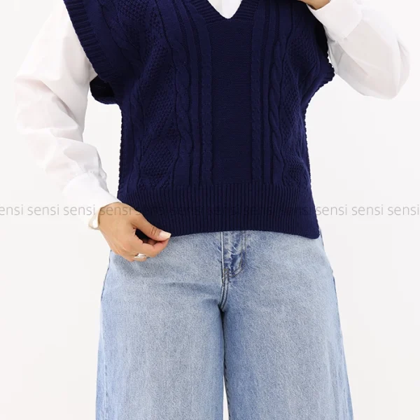 وست بافت طرح لوزی کد1004560