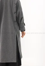 پالتو فوتر پشت دکمه آستر دارکد1004549