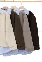 کاپشن کوتاه کتان کج راه کد1004770