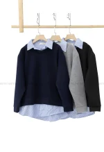 کاپشن کوتاه کتان کج راه کد1004770