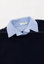 کاپشن کوتاه کتان کج راه کد1004770