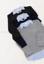 کاپشن کوتاه کتان کج راه کد1004770