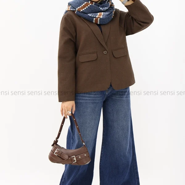 کت باکسی آستر دار کد1004467