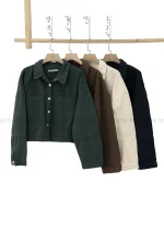 کت کتان کوتاه رنگی کد1004570