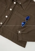 کت کتان کوتاه رنگی کد1004570