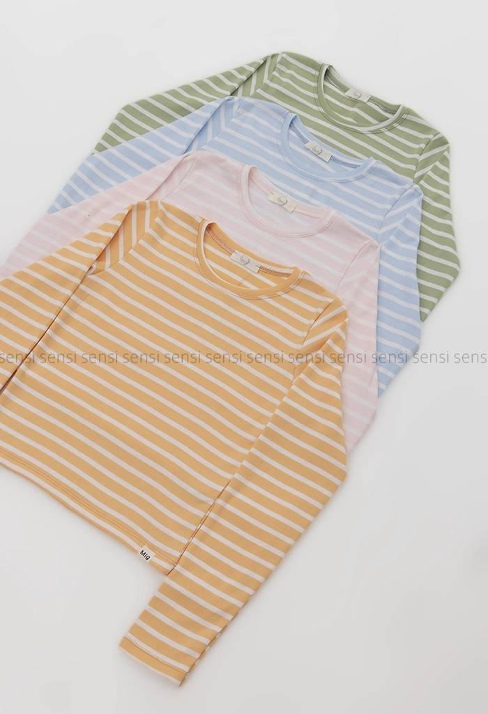 کراپ راه راه یقه گرد کد1004575