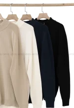 بلوز بافت یقه 5سانت نیم زیپ مردانه کد20000041