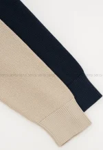 بلوز بافت یقه 5سانت نیم زیپ مردانه کد20000041