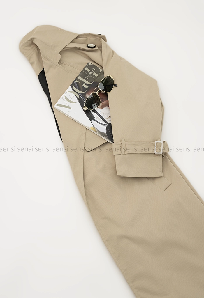 بارانی آستر دار کتان زارا@@کد1004757