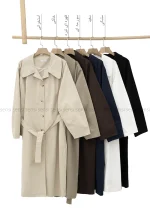 بارانی جلو دکمه آستر دار کد1004809