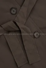 بارانی جلو دکمه آستر دار کد1004809