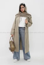 بارانی جلو دکمه آستر دار کد1004809