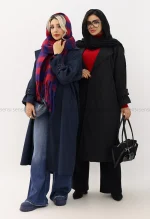 بارانی سانتانا آستر دار آستین بزرگ کد1004872