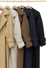 بارانی سانتانا آستر دار آستین بزرگ کد1004872