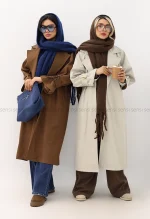 بارانی سانتانا آستر دار آستین بزرگ کد1004872