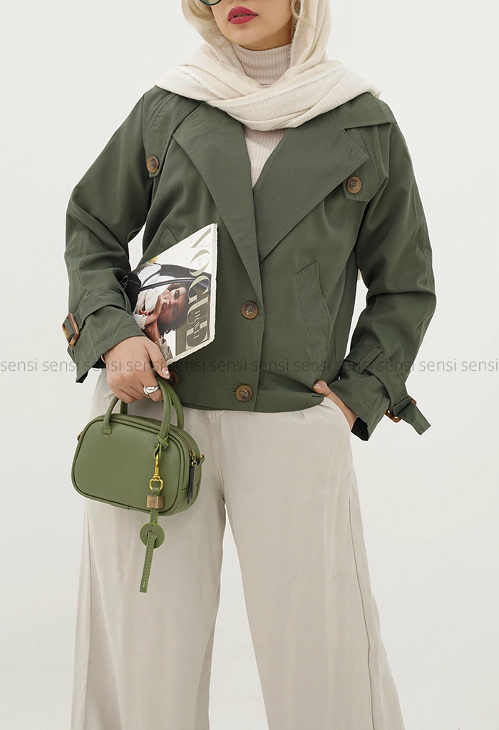 ترنچ کت آستر دار4دکمه کد1004697